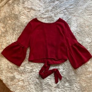 Bell sleeve crop top